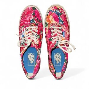 Vans Women's Vibrant Floral Sneakers - Red and Pink